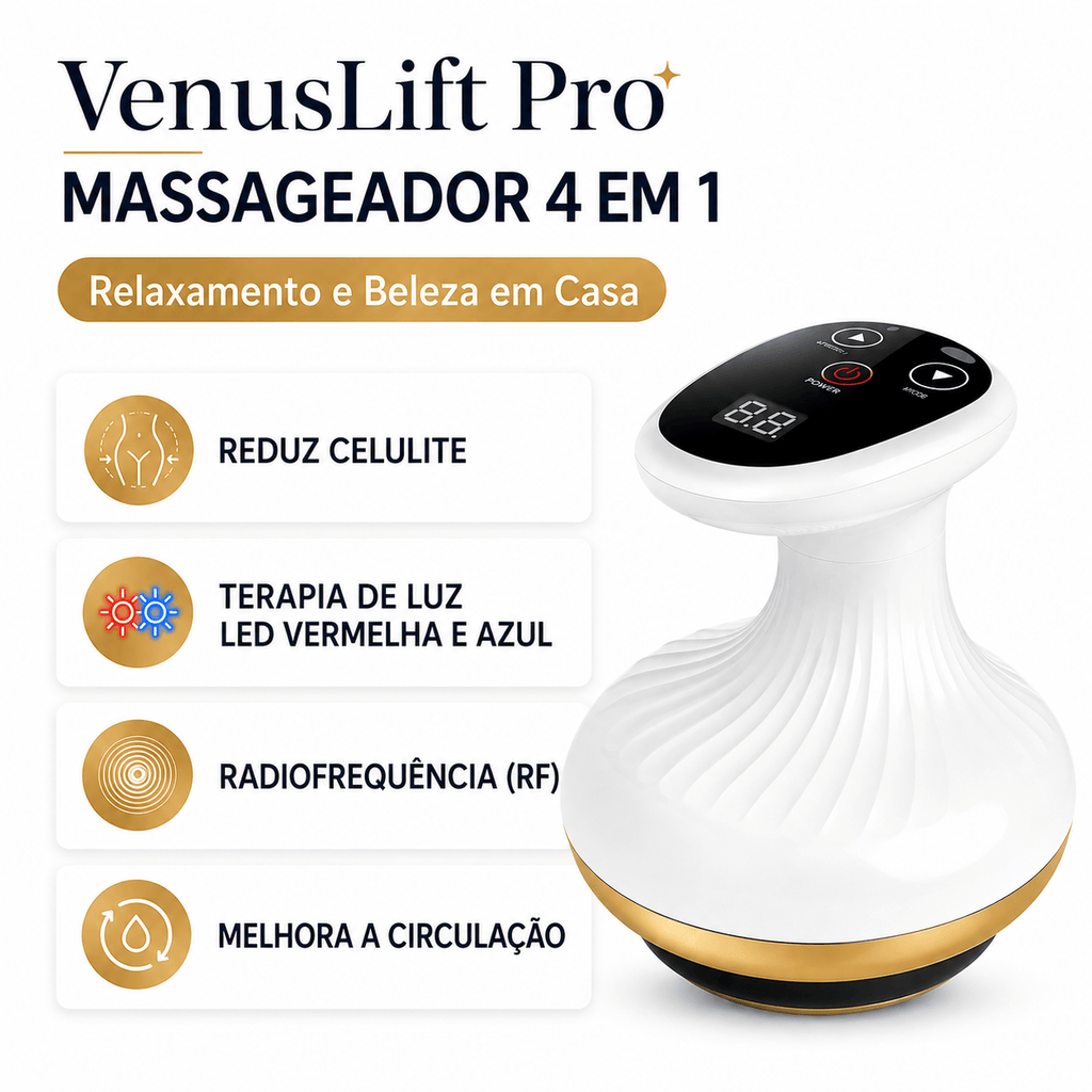 VenusLift Pro | Massageador Corporal com Radiofrequência 4 em 1