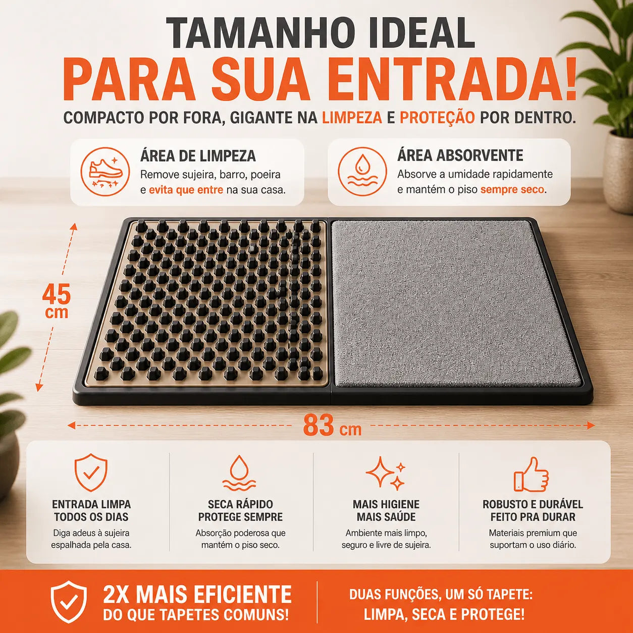 StepClean Pro™ | Tapete Inteligente Limpa Calçados