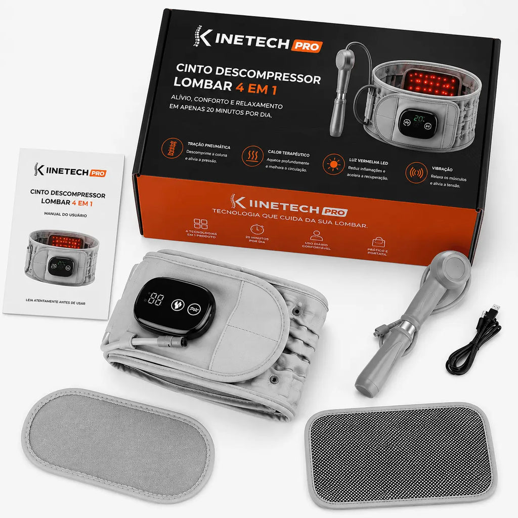Kinetech Pro | Cinto Descompressor Lombar 4 em 1