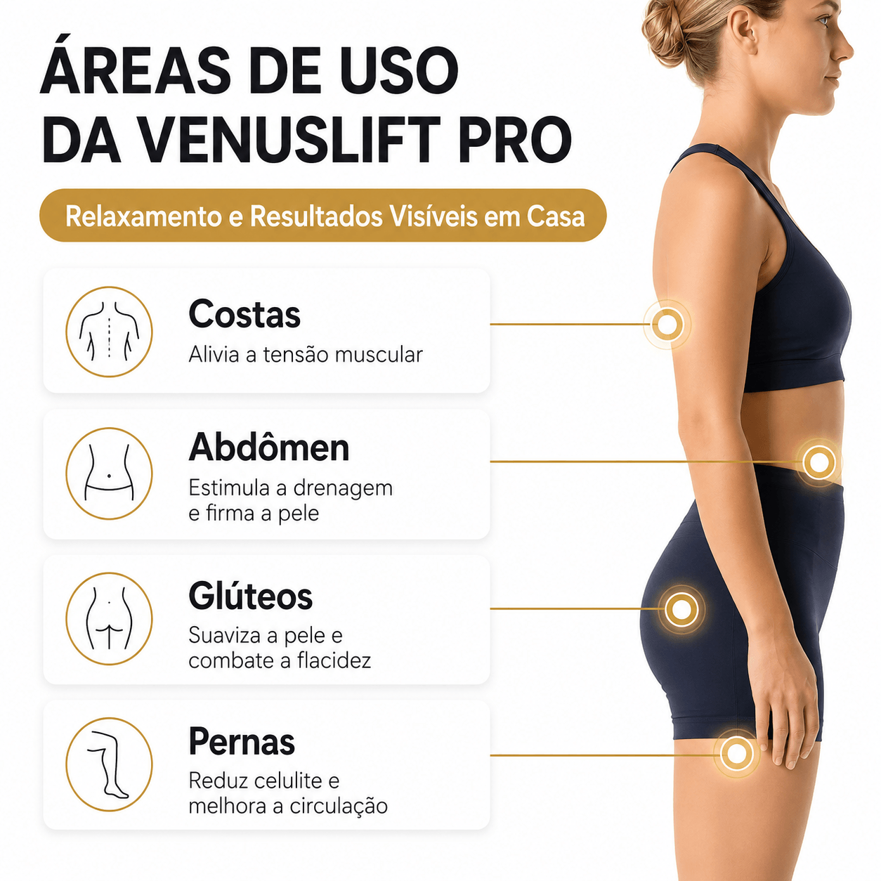 VenusLift Pro | Massageador Corporal com Radiofrequência 4 em 1