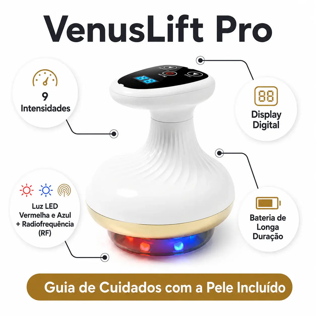 VenusLift Pro | Massageador Corporal com Radiofrequência 4 em 1
