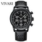 Lux Watch© | Relógio Masculino de Quartzo à Prova D'água com Pulseira de Couro