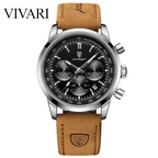 Lux Watch© | Relógio Masculino de Quartzo à Prova D'água com Pulseira de Couro
