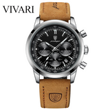 Lux Watch© | Relógio Masculino de Quartzo à Prova D'água com Pulseira de Couro