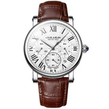 Classic 40mm | Sofisticação em Aço Inox e Couro Legítimo